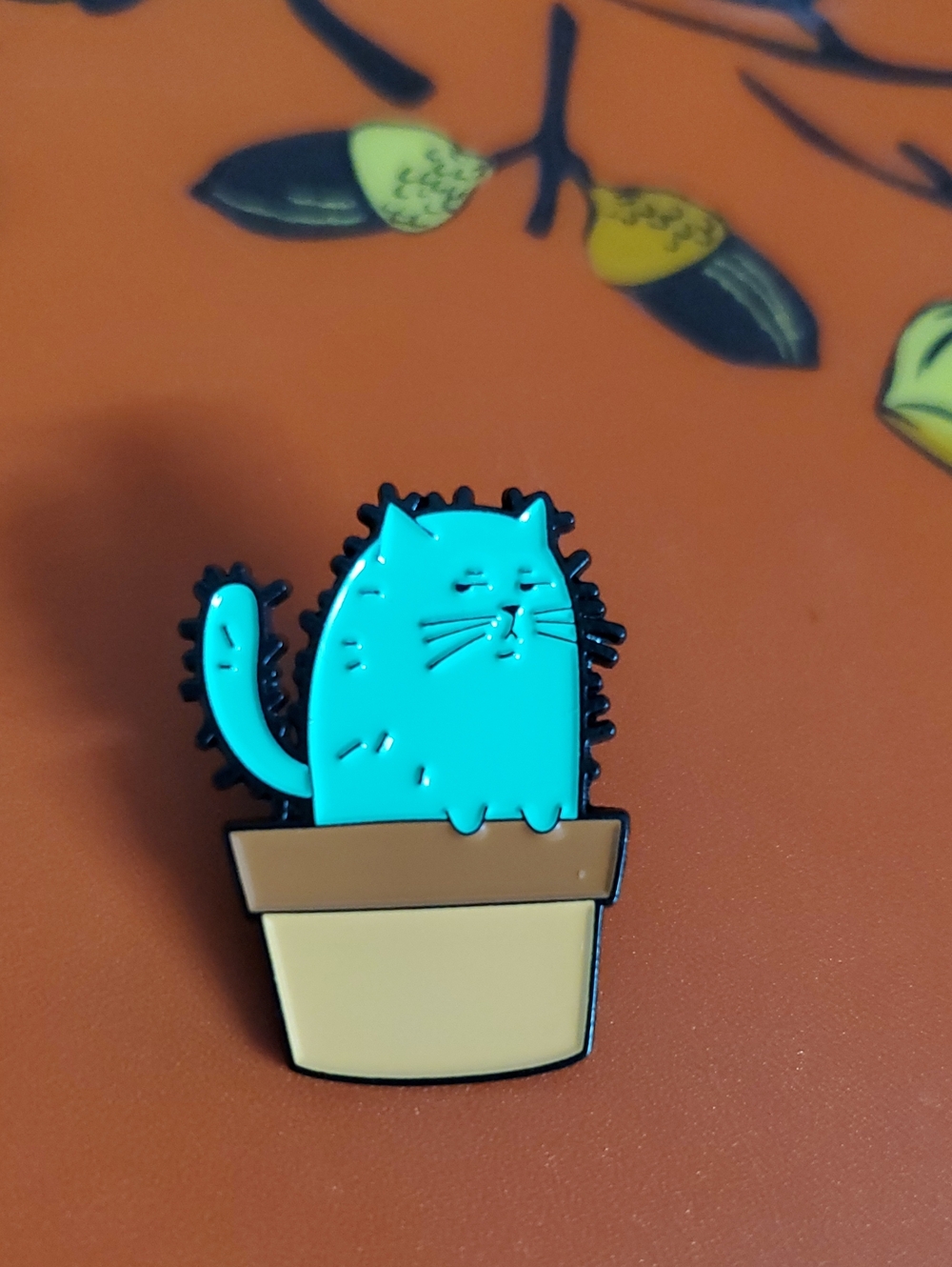 Cat Cactus Enamel Pin